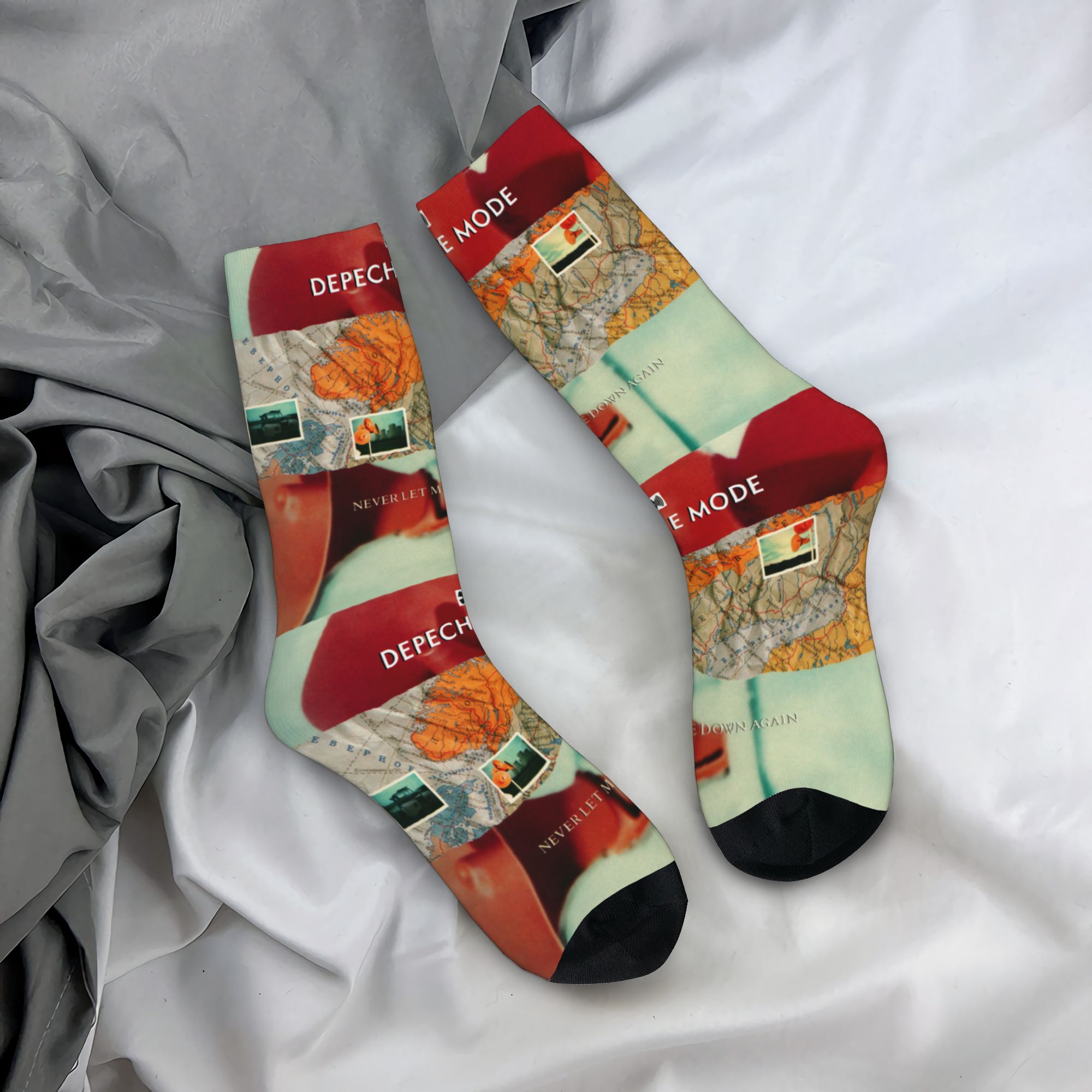 Dress Sock Men - Calzini Personalizzati D-Depeche Cool Mode Rock