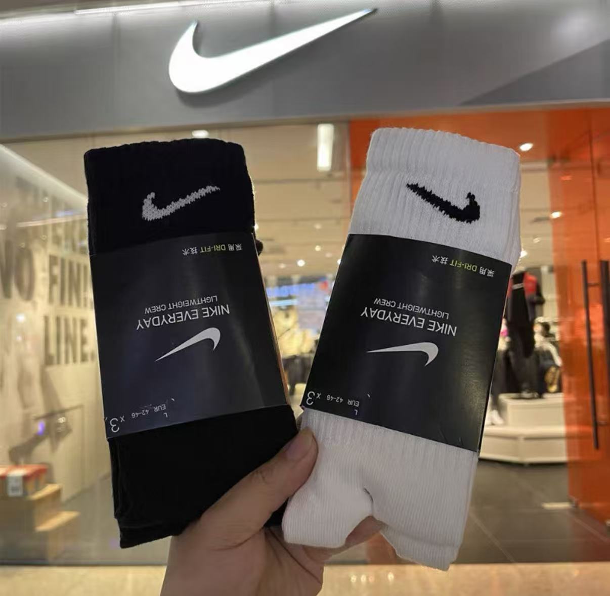 Cotton Crew Sock Pack - Calze sportive Nike, confezione da 3