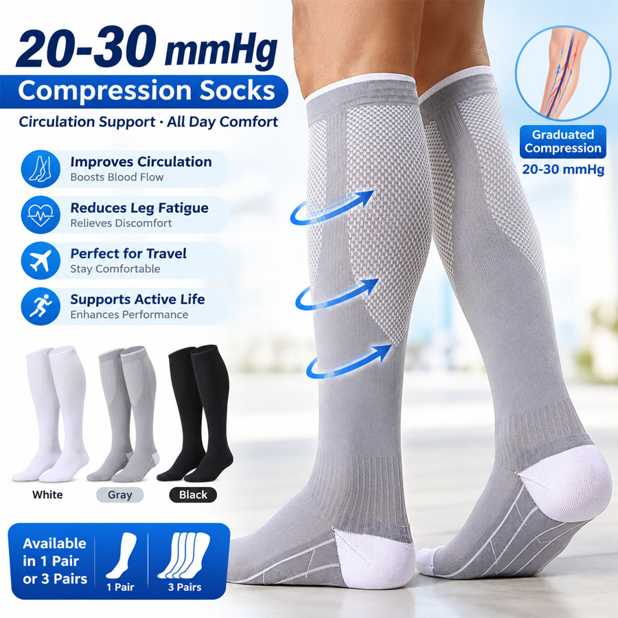 Compression Sleeve Calf - 3/1 Paia di Calze a Compressione